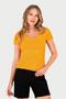Women's Orange V-Neck T-Shirt - 4