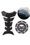 Gas Cap Cover Sticker and protector 3D Carbon Fiber Gel Gas Fuel Tank Pad Protector Sticker Motor... - 2