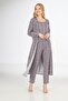 Women's Lilac Long Sleeve Viscose Long Dressing Gown - 2