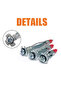 52PCS 52PCS Galvanized Steel Anchor Screw Combination Kit 35mm 46mm 59mm Hollow Wall Drywall Anchors - 3