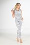 Women's White Polka Dot Band Leg Pajama Bottoms - 4