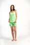 Women's Green Frog Printed Mini Shorts