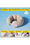 Inflatable Travel Neck Pillow For Airplane Train Car Washable Pillowcase U Shaped Office Napping ... - 2