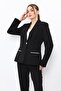 Garnili Single Button Classic Women's Jacket - Black - 1186100 - 4