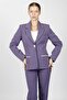 Garnili Single Button Classic Women's Jacket-Lilac - 1186100 - 4