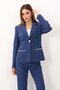 Garnili Single Button Classic Women's Jacket-Indigo - 1186100 - 4