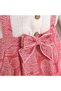 Vintage Collar with Bow Detail Girls' Jumpsuit - 4