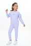 Girl's 2-Piece Set Printed Crew Neck Raglan Sleeve Ruffle Sweatshirt & Waistband Bottoms - 2