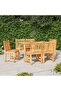 7 Piece Garden Dining Set Solid Wood Teak