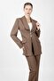 American Collar Modern Long Women's Jacket - Brown - 1187100 - 5