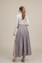 Women's Winter Pink Royal Plaid Slit Skirt Plaid Premium Maxi Skirt Stylish Daily Casual 6831 - 2