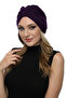 Butterfly Lined Purple Ready-Made Turban Hijab Pool Cap Suitable for Medical Use - 3