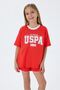 U.S.Polo Assn Us2524-G Red Girl's Shorts Set - 6