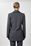 American Collar Modern Long Women's Jacket - Smoked - 1187100 - 4