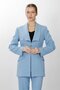 American Collar Modern Long Women's Jacket - Sky Blue - 1187100 - 5