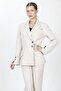Men's Collared Double-Breasted Modern Women's Jacket-Beige - 1189100