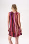 Sleeveless Summer Multi-Colored Bamboo Fabric Women's Nightgown with 4 Buttons on the Front26104 - 6