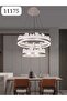 LED chandelier, multi-tiered + rectangular - 2
