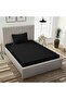 Single Bed Sheet Set 160×240cm with 1 Pillowcase 50×75cm 100% Microfiber Sateen Stripe Flat Sheet