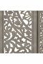 Hand carved 3-Panel Room Divider Grey 120x165 cm Solid Mango Wood - 4