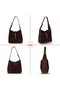 Classic Genuine Suede Leather Women's Shoulder Bag – Azura - Brown, Suitable for Every Combination - 3