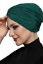 Cross-Strapped Green Ready-Made Turban Hijab Pool Cap Suitable for Medical Use