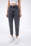Maria Women's Anthracite Super High Waist Lycra Mom Jean Jeans