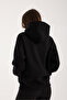 Unisex Curved Stone Printed Oversized Hooded Sweatshirt - 7