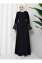 Stone-Embellished Sleeve Abaya Modest Wear Women's Ferace Dress - 4