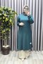 Women's Clothing Plus Size Slit Sleeves Elasticated Sports Solid Color Tunic - 7