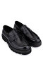 Men's Genuine Leather Black Casual Shoes - 2