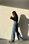 Extra High Waist Lycra Palazzo Loose Jeans - 3