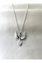Zircon Stone Anka Steel Silver Color Necklace - Rebirth Power and Luck Symbol Necklace - Shipped in a Box - 2