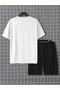 Unisex Letter Printed T-Shirt – Round Neck, Short Sleeve, Casual Set - 2