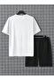 Oversize Black Shorts and T-Shirt Set - Cotton Relaxed Fit - 2