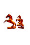Handcrafted Wooden Dancing Horse Decorative Set – 3-Piece Home & Office Décor (6”, 8”, 10”)