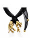 Tulle Tied Panther Necklace