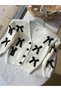 Girl's Knitted Cardigan with Ribbon Details - 4
