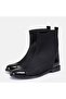 Large Size Women's Stretch Boots 41-42-43-44-Black Patent Leather - 2