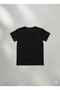 Black Boy/Girl Figure Printed Soft Textured T-Shirt - 2