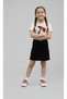 Girl's Kocatepe Ataturk Printed T-Shirt and Linen Skirt Set 23 April-Special Holidays - 2