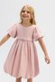 4-8 Years Old Mila Luna Girl's Dress-Powder - 3