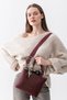 Vera Scarf Detailed Adjustable Strap Large Volume Women's Burgundy Shoulder and Crossbody Bag - 7