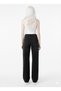 Colorfast Women's Black High Waist Palazzo Jeans Loose Denim Pants - 3