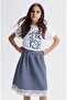 Li̇mi̇ Girl's Soft Flexible Textured T-Shirt Skirt Set