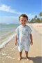 Dolphin Patterned Muslin Fabric Unisex Poncho