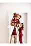 Teddy Bear Foil Balloon, 75×84 cm – Mixed Colours, Air-Fill with Straw, Ideal for Valentine’s Day - 3