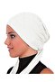 Ribbed Tie Cream Ready-To-Wear Turban Hijab Bonnet Suitable for Medical Use