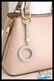 O Letter Stone Round Ring Keychain |   Crystal Detailed |   Bag & Key Accessory - 2