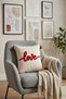 Love Embroidered Red Tassel Decorative Throw Pillow Cover 42X42 cm Special for Valentine's Day - 2